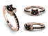 Elegant Enamel Cat Black Diamond Ring - Cat No. 8