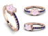 Elegant Enamel Cat Sapphire Ring - Cat No. 14