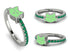 Elegant Enamel Cat Emerald Ring - Cat No. 6