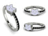 Elegant Enamel Cat Black Diamond Ring - Cat No. 9
