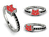 Elegant Enamel Cat Black Diamond Ring - Cat No. 9