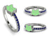 Elegant Enamel Cat Sapphire Ring - Cat No. 15