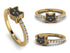 Elegant Enamel Cat Diamond Ring - Cat No. 1