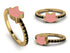 Elegant Enamel Cat Black Diamond Ring - Cat No. 7