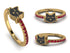 Elegant Enamel Cat Ruby Ring - Cat No. 10 image 12