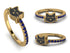Elegant Enamel Cat Sapphire Ring - Cat No. 13 image 12