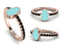 Elegant Enamel Hamsa Black Diamond Ring - Hamsa No. 8 image 2