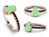 Elegant Enamel Hamsa Black Diamond Ring - Hamsa No. 8