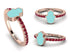 Elegant Enamel Hamsa Ruby Ring - Hamsa No. 11