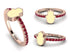 Elegant Enamel Hamsa Ruby Ring - Hamsa No. 11
