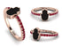 Elegant Enamel Hamsa Ruby Ring - Hamsa No. 11