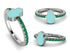 Elegant Enamel Hamsa Emerald Ring - Hamsa No. 6