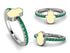 Elegant Enamel Hamsa Emerald Ring - Hamsa No. 6