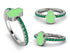 Elegant Enamel Hamsa Emerald Ring - Hamsa No. 6