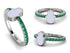 Elegant Enamel Hamsa Emerald Ring - Hamsa No. 6 image 7