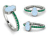 Elegant Enamel Hamsa Emerald Ring - Hamsa No. 6 image 8