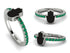 Elegant Enamel Hamsa Emerald Ring - Hamsa No. 6