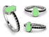 Elegant Enamel Hamsa Black Diamond Ring - Hamsa No. 9 image 5