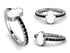 Elegant Enamel Hamsa Black Diamond Ring - Hamsa No. 9