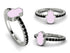 Elegant Enamel Hamsa Black Diamond Ring - Hamsa No. 9