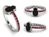 Elegant Enamel Hamsa Ruby Ring - Hamsa No. 12