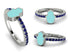 Elegant Enamel Hamsa Sapphire Ring - Hamsa No. 15