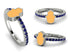 Elegant Enamel Hamsa Sapphire Ring - Hamsa No. 15 image 4
