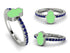 Elegant Enamel Hamsa Sapphire Ring - Hamsa No. 15 image 5
