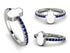 Elegant Enamel Hamsa Sapphire Ring - Hamsa No. 15