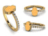 Elegant Enamel Hamsa Diamond Ring - Hamsa No. 1