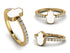 Elegant Enamel Hamsa Diamond Ring - Hamsa No. 1