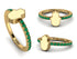 Elegant Enamel Hamsa Emerald Ring - Hamsa No. 4 image 3