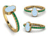 Elegant Enamel Hamsa Emerald Ring - Hamsa No. 4 image 9