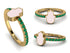Elegant Enamel Hamsa Emerald Ring - Hamsa No. 4 image 10
