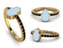 Elegant Enamel Hamsa Black Diamond Ring - Hamsa No. 7 image 8