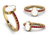 Elegant Enamel Hamsa Ruby Ring - Hamsa No. 10 image 7