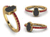 Elegant Enamel Hamsa Ruby Ring - Hamsa No. 10 image 12