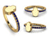 Elegant Enamel Hamsa Sapphire Ring - Hamsa No. 13 image 1