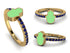 Elegant Enamel Hamsa Sapphire Ring - Hamsa No. 13 image 4