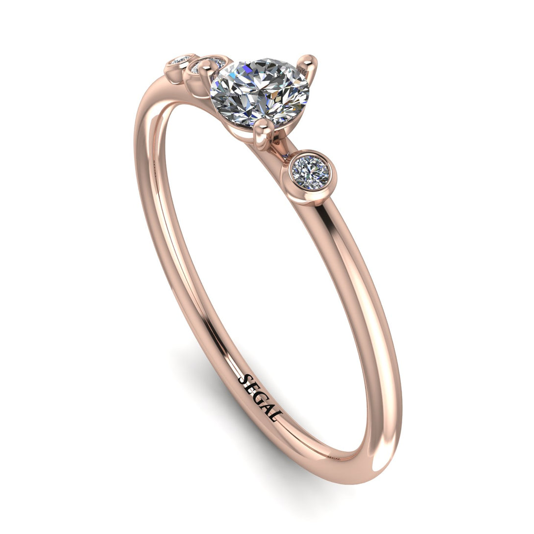 Minimalist Thin Diamond Ring - Brielle No. 2