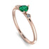Minimalist Thin Emerald Ring - Brielle No. 5 image 1