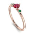 Minimalist Thin Ruby Ring - Brielle No. 26 image 1