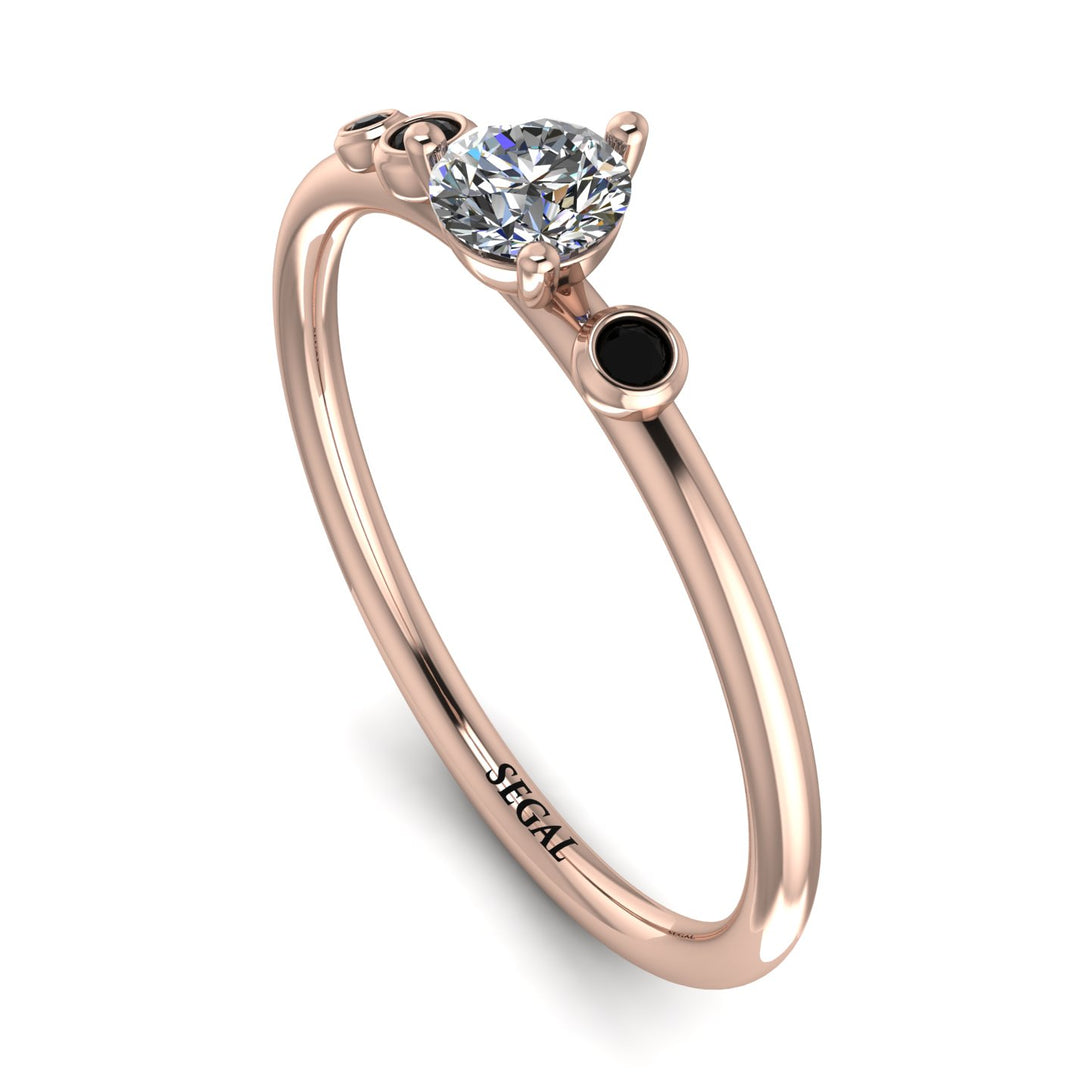 Minimalist Thin Diamond Ring - Brielle No. 32
