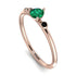 Minimalist Thin Emerald Ring - Brielle No. 35