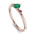 Minimalist Thin Emerald Ring - Brielle No. 50