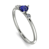 Minimalist Thin Sapphire Ring - Brielle No. 15 image 1