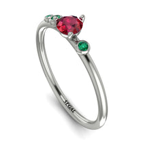 Minimalist Thin Ruby Ring - Brielle No. 27 image 1