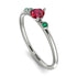Minimalist Thin Ruby Ring - Brielle No. 27 image 1