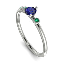 Minimalist Thin Sapphire Ring - Brielle No. 30 image 1