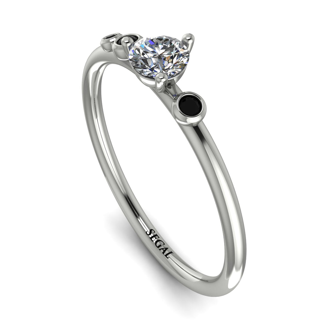 Minimalist Thin Diamond Ring - Brielle No. 33